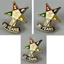 Eastern Star Years of Service Pin